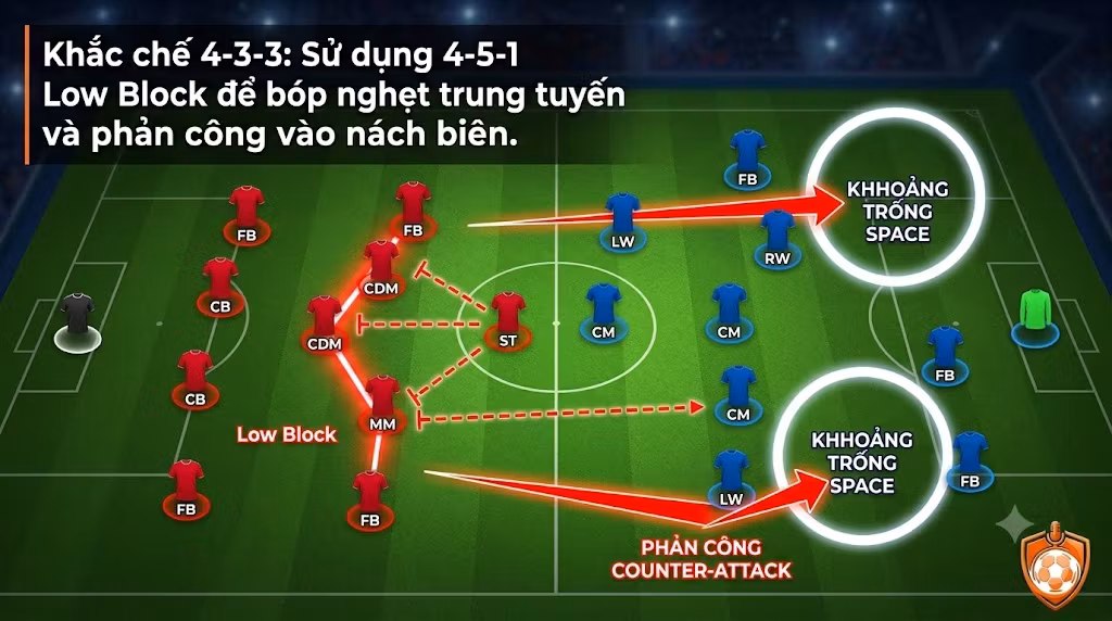 Sơ đồ chiến thuật 4-3-3: Cấu trúc, Nguyên tắc vận hành và Cách khắc chế