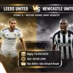 Nhận định đội hình và soi kèo Leeds vs Newcastle vòng 4 Ngoại hạng Anh 2026