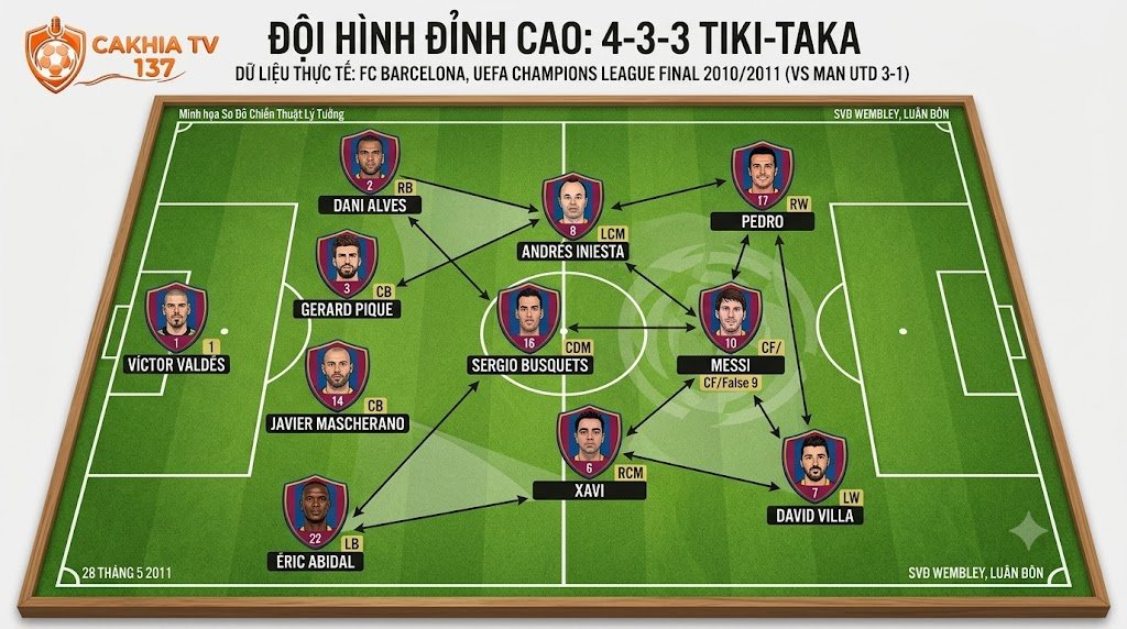 Chiến Thuật Tiki-Taka Là Gì? Phân Tích Nguyên Lý Vận Hành Và Đỉnh Cao Kiểm Soát Bóng
