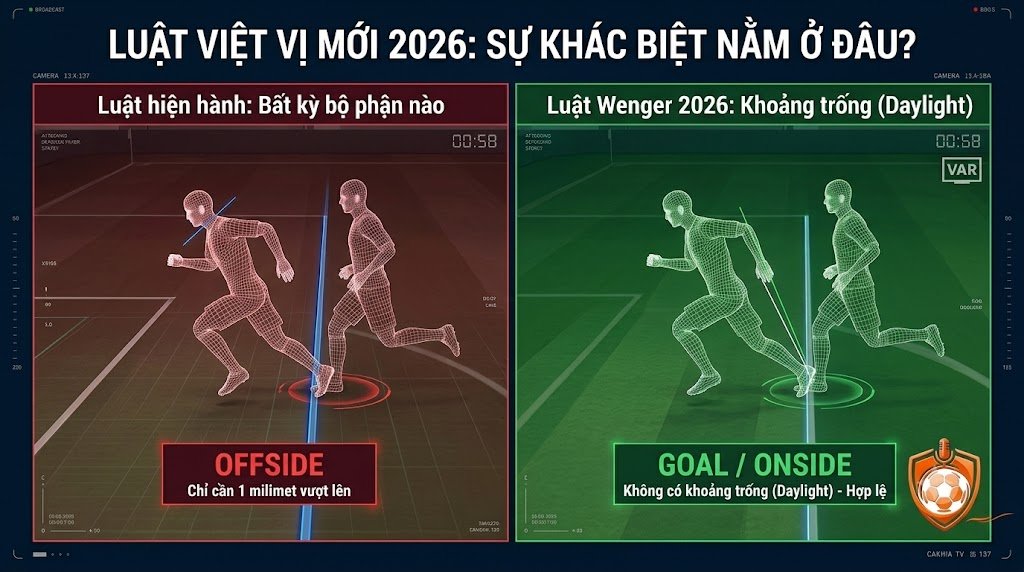 Luật Việt Vị Mới (Luật Wenger) 2026: Toàn Cảnh, Cách Vận Hành Và Tác Động Chiến Thuật